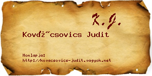 Kovácsovics Judit névjegykártya