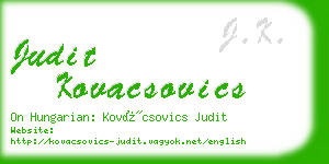 judit kovacsovics business card